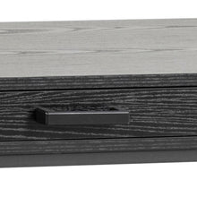 Load image into Gallery viewer, Seaford Sottile Black Office Desk With Drawer And Metal Base 110x45cm