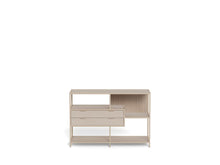 Load image into Gallery viewer, Seaford Bookcase Unit With 2 Drawers, 3 Grey Shelves And Metal Frame 114x35x78 cm