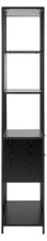 Load image into Gallery viewer, Seaford Bookcase Tall Shelving 2 Drawer Unit With 4 Shelves In Black 185x77x35cm