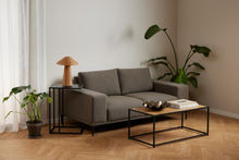 Load image into Gallery viewer, Seaford Coffee Table With Oak Top And Metal Frame 100x50cm