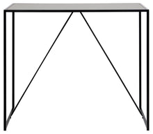 Load image into Gallery viewer, Seaford Bar Table With Black Top And Metal Base 120x60x105cm