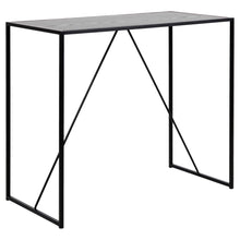 Load image into Gallery viewer, Seaford Bar Table With Black Top And Metal Base 120x60x105cm