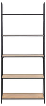 Load image into Gallery viewer, Seaford Angle Bookcase Wall Shelving Unit In Oak 77x36x175 cm