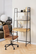 Load image into Gallery viewer, Seaford Angle Bookcase Wall Shelving Unit With Drawer In Oak 77x36x175 cm