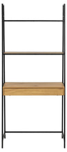 Load image into Gallery viewer, Seaford Angle Bookcase Wall Shelving Unit With Drawer In Oak 77x36x175 cm