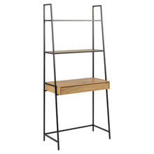 Load image into Gallery viewer, Seaford Angle Bookcase Wall Shelving Unit With Drawer In Oak 77x36x175 cm