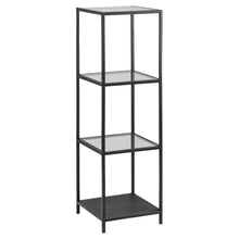 Load image into Gallery viewer, Seaford Bookcase Free Standing Shelving Unit In Black 35x37x120 cm