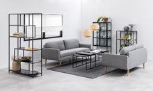 Load image into Gallery viewer, Seaford Large Bookcase Shelving Storage Unit In Black 114x35x185 cm