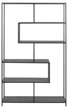 Load image into Gallery viewer, Seaford Large Bookcase Shelving Storage Unit In Black 114x35x185 cm