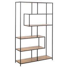 Load image into Gallery viewer, Seaford Large Bookcase Shelving Storage Unit In Oak 114x35x185 cm