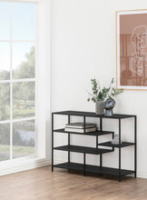 Load image into Gallery viewer, Seaford Stylish Bookcase Shelf Unit In Black 114x35x78 cm