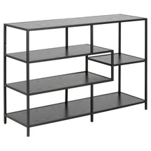 Load image into Gallery viewer, Seaford Stylish Bookcase Shelf Unit In Black 114x35x78 cm