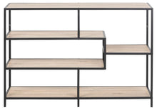Load image into Gallery viewer, Seaford Stylish Bookcase Shelf Unit In White Oak 114x35x78 cm