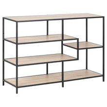 Load image into Gallery viewer, Seaford Stylish Bookcase Shelf Unit In White Oak 114x35x78 cm