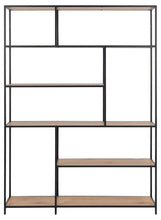 Load image into Gallery viewer, Seaford Large Bookcase Shelving Unit With 5 Shelves In Oak 135x35x185 cm