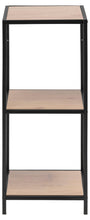 Load image into Gallery viewer, Seaford Small Bookcase Shelf Unit In Oak With Metal Frame 35x37x83 cm