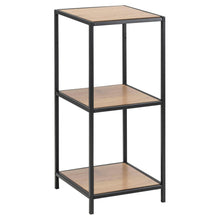 Load image into Gallery viewer, Seaford Small Bookcase Shelf Unit In Oak With Metal Frame 35x37x83 cm