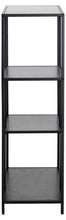 Load image into Gallery viewer, Seaford Bookcase Shelving Storage Unit With 3 Shelves In Black 77x35x114 cm