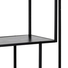 Load image into Gallery viewer, Seaford Bookcase Shelving Storage Unit With 3 Shelves In Black 77x35x114 cm