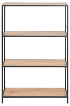 Load image into Gallery viewer, Seaford Bookcase Free Standing Storage Shelf Unit With Oak Shelves 77x35x114 cm