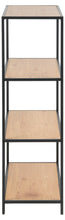 Load image into Gallery viewer, Seaford Bookcase Free Standing Storage Shelf Unit With Oak Shelves 77x35x114 cm
