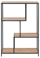 Load image into Gallery viewer, Seaford Bookcase Shelving Storage Unit With 3 Shelves In Oak 77x35x114 cm