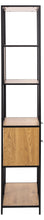 Load image into Gallery viewer, Seaford Bookcase Tall Shelving 2 Drawer Unit With 4 Shelves Brown Oak 185x77x35xcm