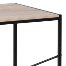 Load image into Gallery viewer, Seaford Cross Rectangular Office Desk Sonoma Oak Top With Solid Metal Base 100x45cm