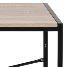 Load image into Gallery viewer, Seaford Cross Rectangular Office Desk Sonoma Oak Top With Solid Metal Base 100x45cm