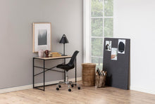 Load image into Gallery viewer, Seaford Cross Rectangular Office Desk Sonoma Oak Top With Solid Metal Base 100x45cm