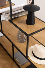 Load image into Gallery viewer, Seaford Steps Bookcase Shelving Storage Unit In Oak 135x35x150 cm