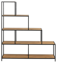 Load image into Gallery viewer, Seaford Steps Bookcase Shelving Storage Unit In Oak 135x35x150 cm