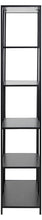 Load image into Gallery viewer, Seaford Tall Bookcase Shelving Unit With 5 Shelves In Black 77x35x185 cm