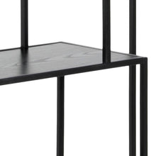 Load image into Gallery viewer, Seaford Tall Bookcase Shelving Unit With 5 Shelves In Black 77x35x185 cm