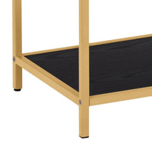 Load image into Gallery viewer, Seaford Tall Bookcase Shelving Unit With 5 Shelves In Black And Gold 77x35x185 cm