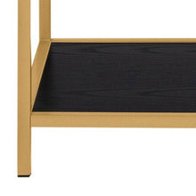 Load image into Gallery viewer, Seaford Tall Bookcase Shelving Unit With 5 Shelves In Black And Gold 77x35x185 cm