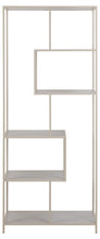 Load image into Gallery viewer, Seaford Tall Bookcase Shelving Unit With 5 Shelves In Grey 77x35x185 cm