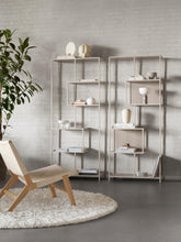 Load image into Gallery viewer, Seaford Tall Bookcase Shelving Unit With 5 Shelves In Grey 77x35x185 cm