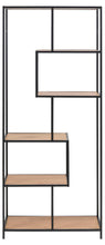 Load image into Gallery viewer, Seaford Tall Bookcase Shelving Unit With 5 Shelves In Wild Oak 77x35x185 cm