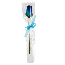 Load image into Gallery viewer, Single Wooden Rose Bud in Cellophane and Ribbon - Choose from 20 Colours