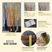 Load image into Gallery viewer, Spiral Willow Twig Branch Lights – 80cm Decorative LED Table Light Twigs for Vase Display