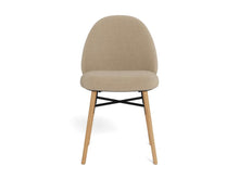 Load image into Gallery viewer, Sophia Fabric Upholstered Dining Chair With Oak Legs Set Of 2 Chairs
