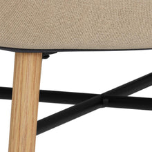 Load image into Gallery viewer, Sophia Fabric Upholstered Dining Chair With Oak Legs Set Of 2 Chairs
