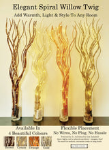 Load image into Gallery viewer, Spiral Willow Twig Branch Lights – 80cm Decorative LED Table Light Twigs for Vase Display