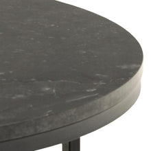 Load image into Gallery viewer, Spiro Round Coffee Table In Black With Metal Base Spacious 80cm
