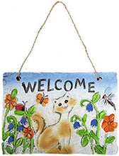 Load image into Gallery viewer, Cute Cat 'Welcome' Sign Stone Garden Decor or Gift