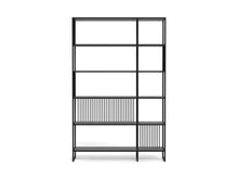 Load image into Gallery viewer, Strington Large Bookcase Shelf Unit Black Metal With 5 Shelves 120x35x185cm