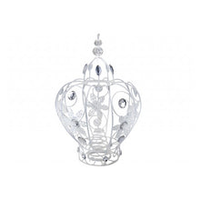 Load image into Gallery viewer, Crown Christmas Tree Topper Decoration, White Metal Diamante 30x20cm