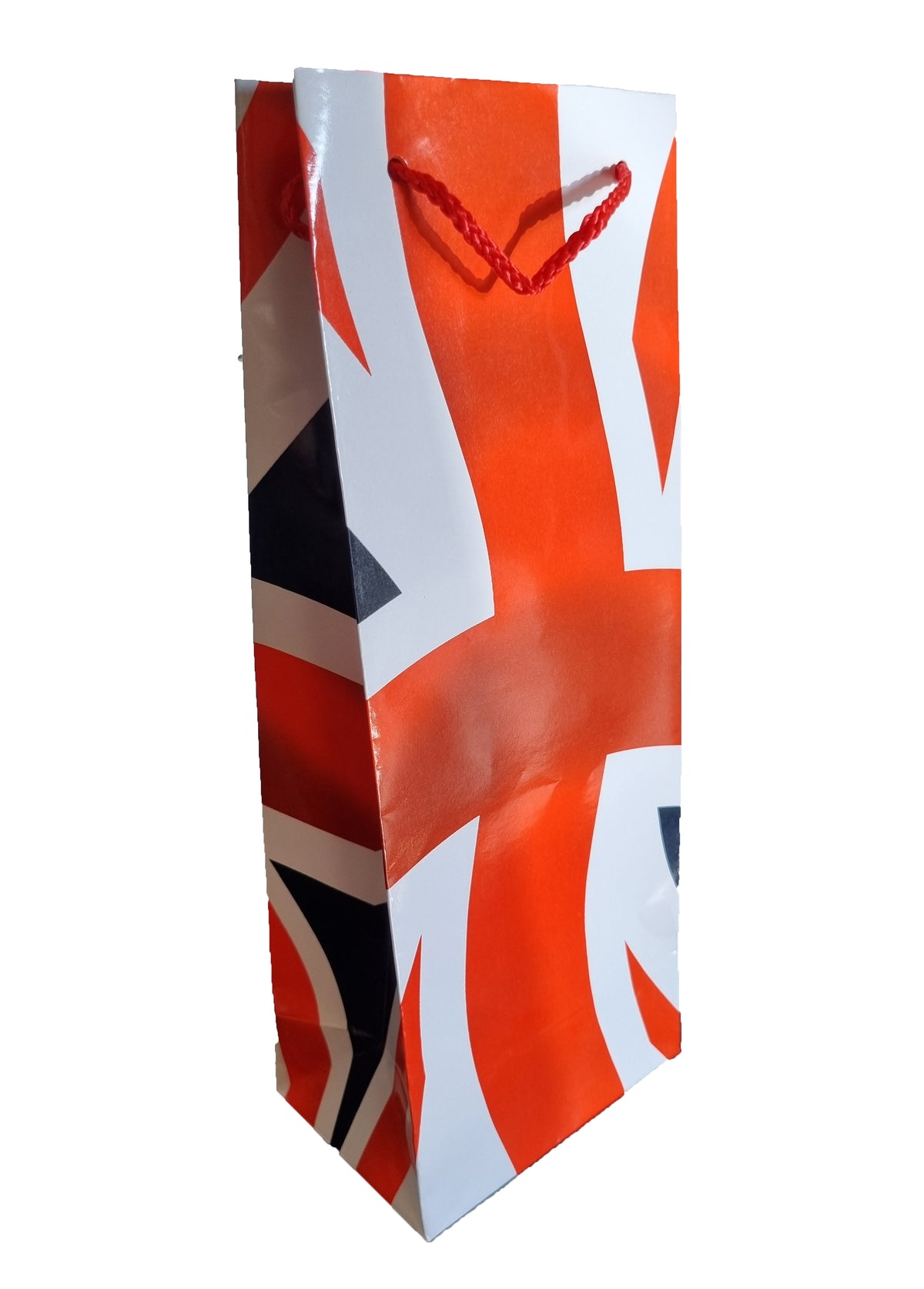 Union Jack Bottle Gift Bag With Rope Handles