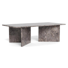 Load image into Gallery viewer, Vega Lavish Marble Coffee Table In Grey Rectangle Top 140x70cm